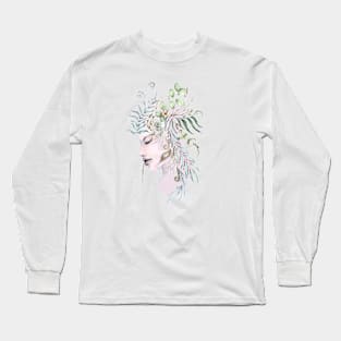 A drawing of Mother Nature Long Sleeve T-Shirt